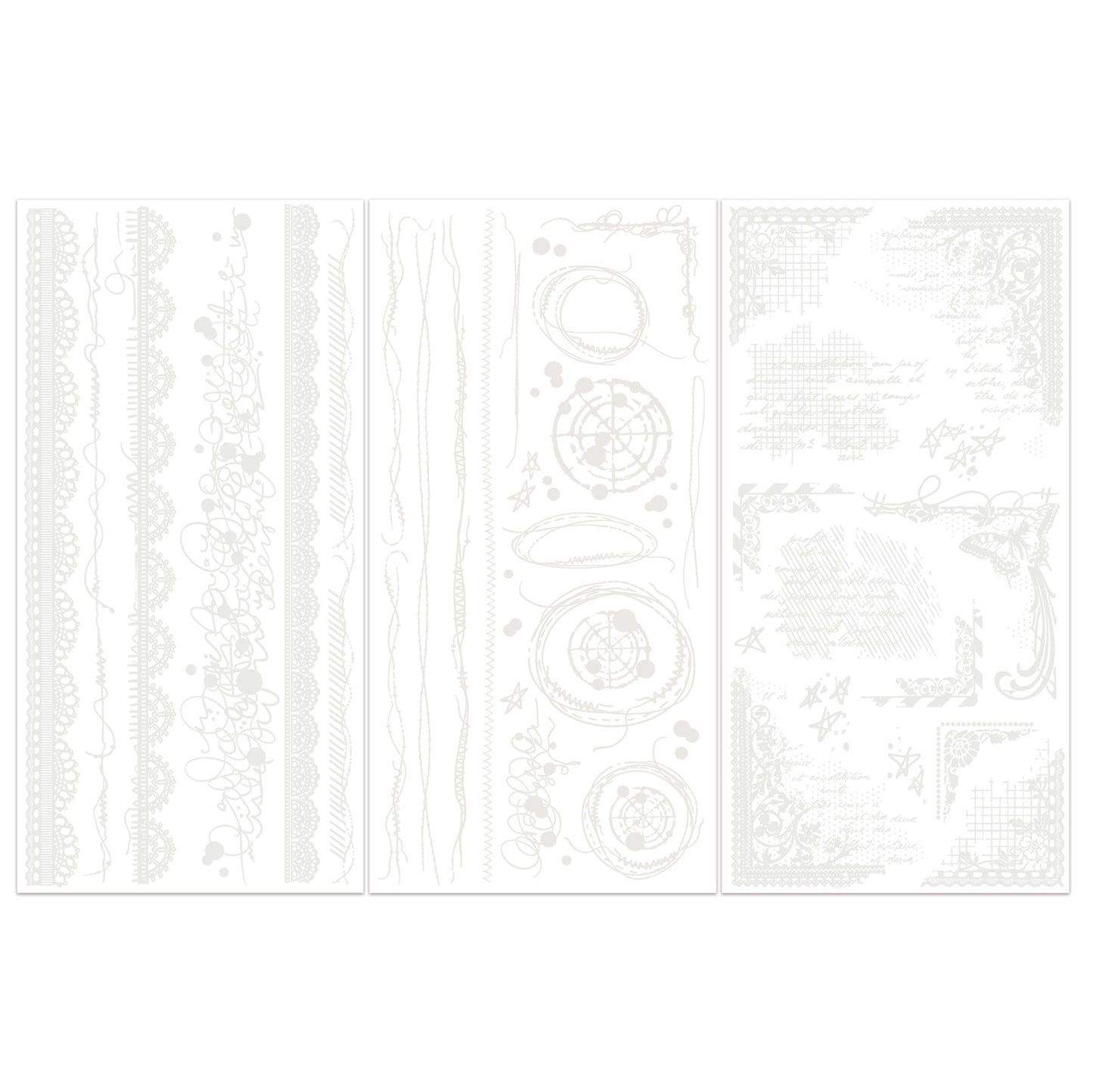 49 & Market Irresistible Artful Edges 6 x 12 Rub-On Transfer Set by Vicki Boutin