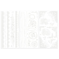 49 & Market Irresistible Artful Edges 6 x 12 Rub-On Transfer Set by Vicki Boutin