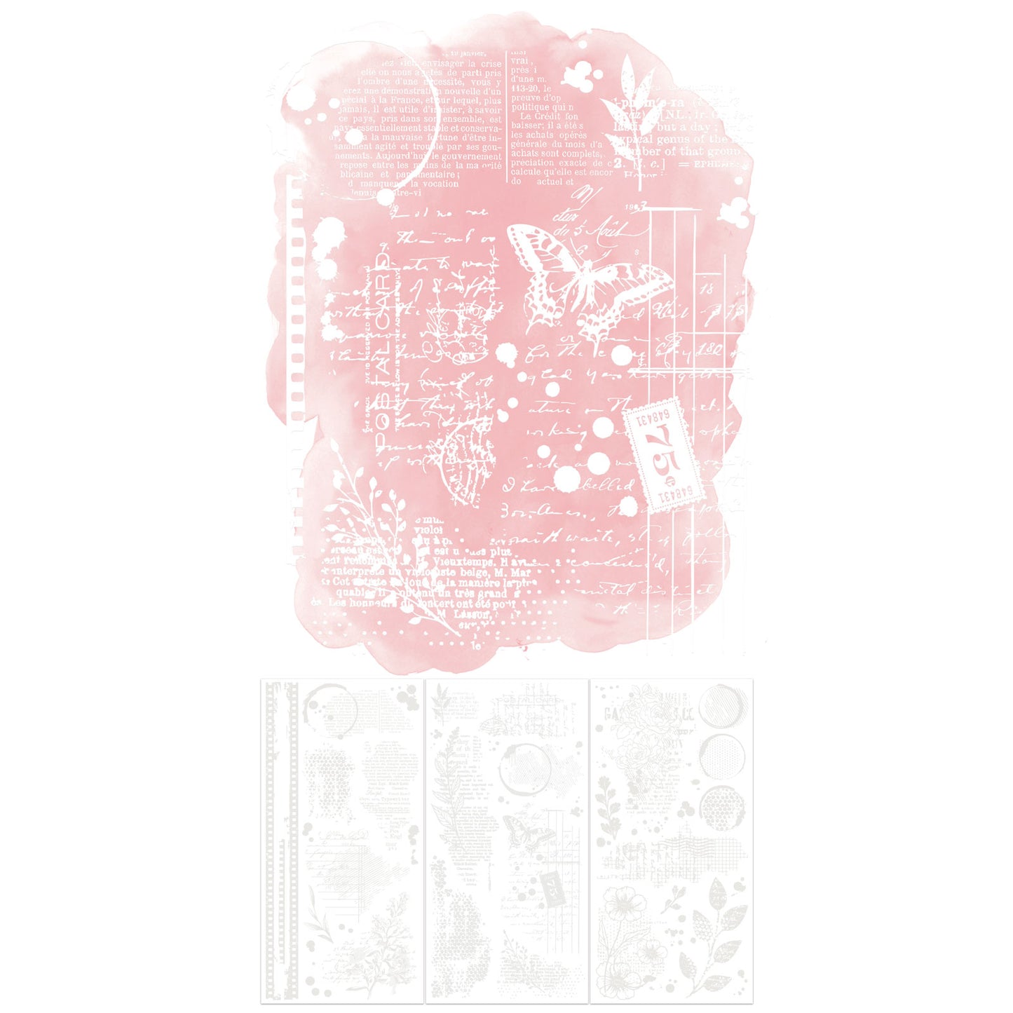 49 & Market Irresistible Artful Layers 6 x 12 Rub-On Transfer Set by Vicki Boutin