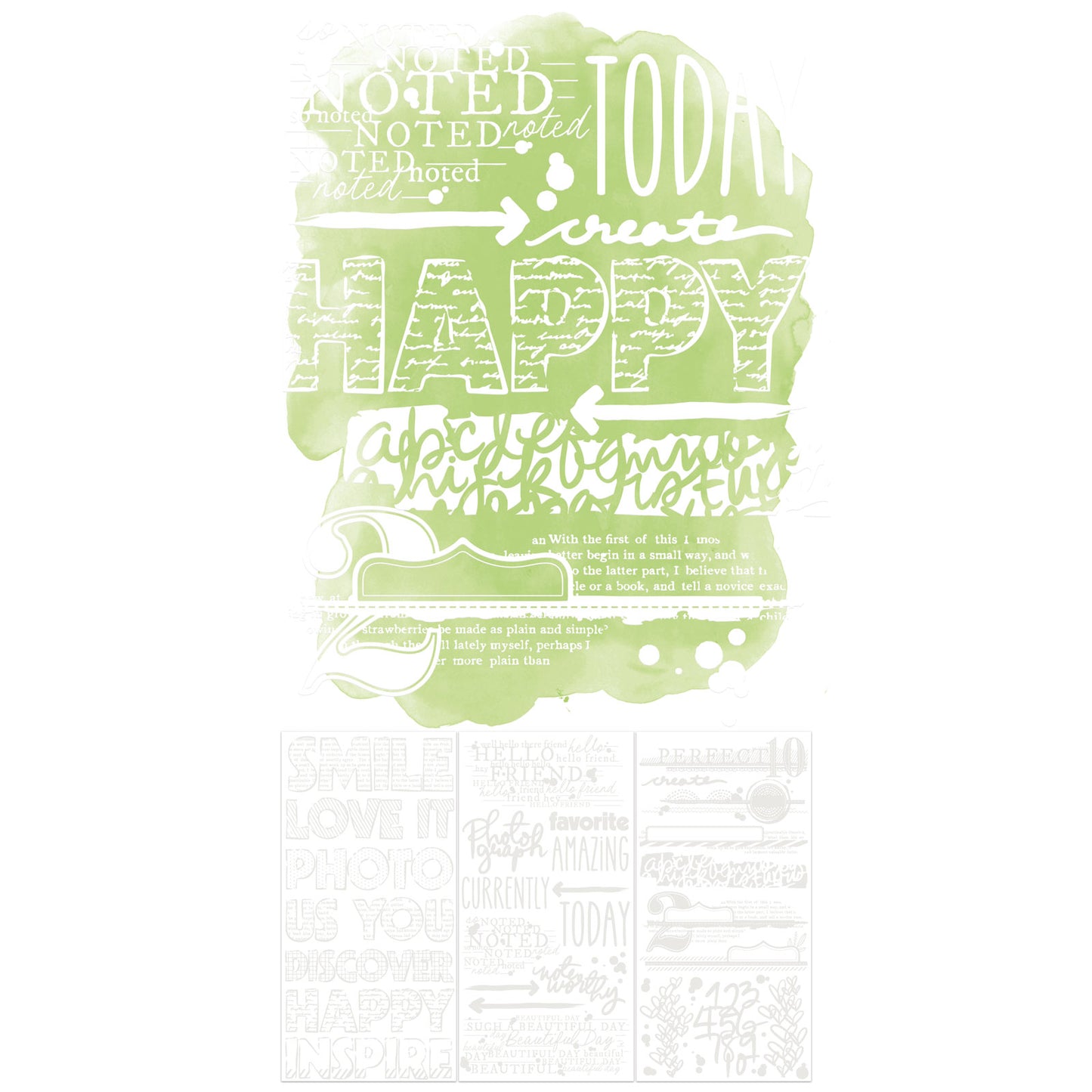 49 & Market Irresistible Artful Words 6 x 12 Rub-On Transfer Set by Vicki Boutin