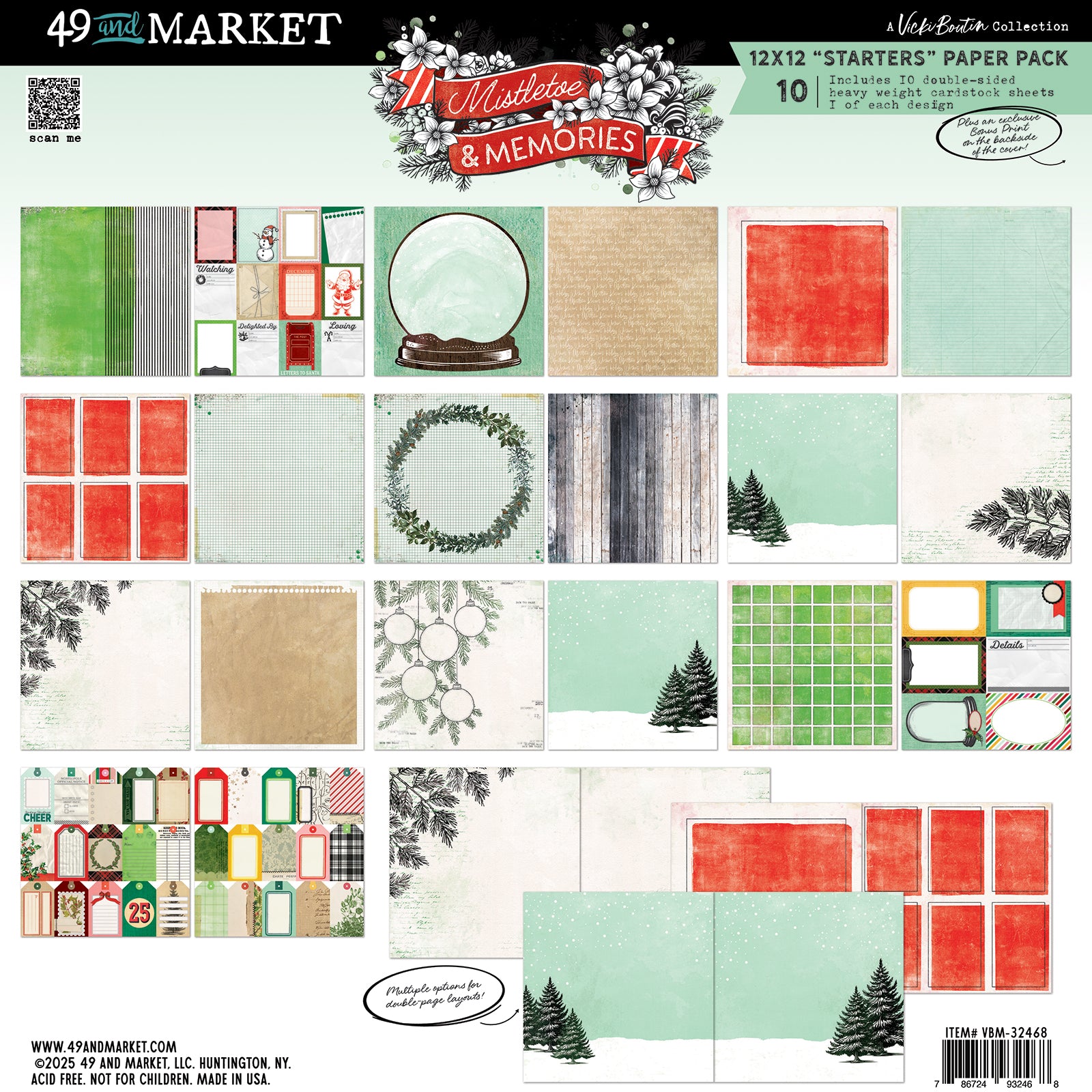 49 & Market Mistletoe and Memories 12x12 Starters Collection Pack