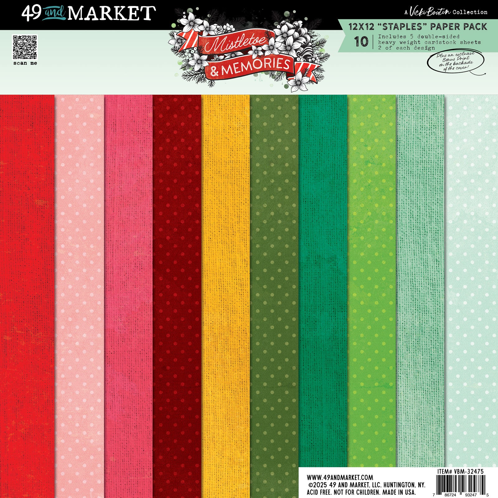 49 & Market Mistletoe and Memories 12x12 Staples Collection Pack