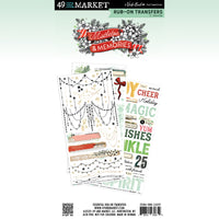 49 & Market Mistletoe and Memories Essential 6 x 12 Rub-On Transfer Set