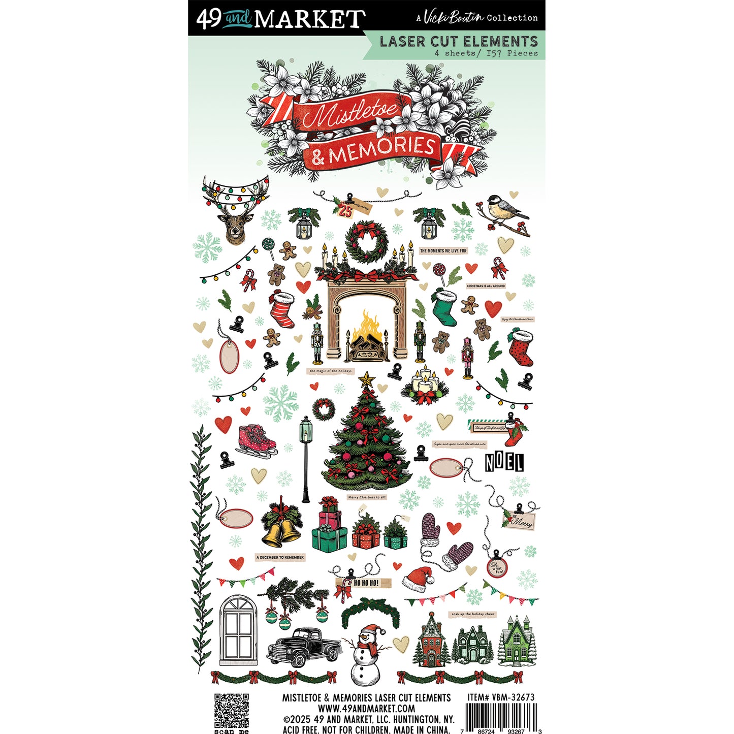49 & Market Mistletoe and Memories Laser Cut Elements
