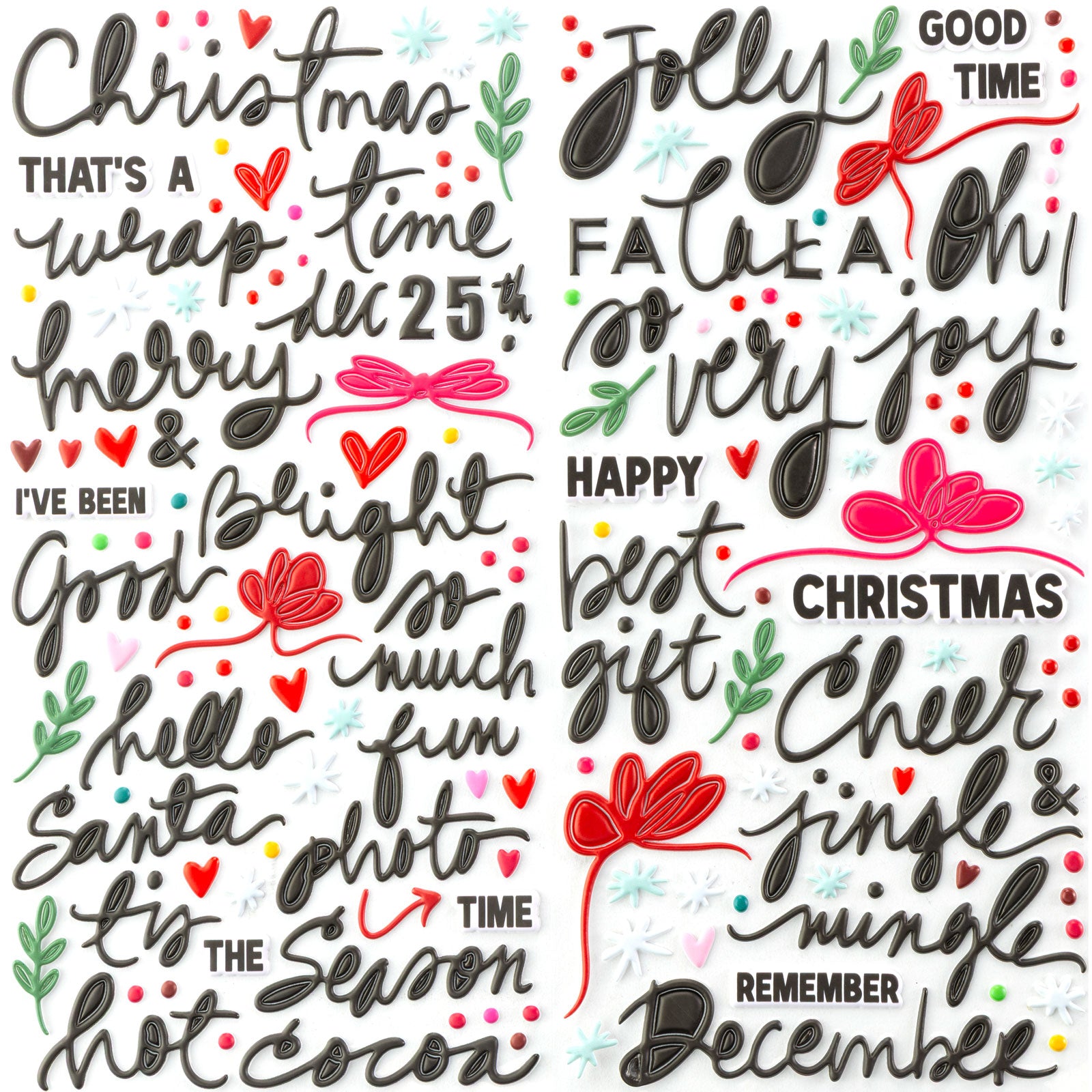 49 & Market Mistletoe and Memories Puffy Stickers