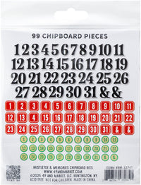 49 & Market Mistletoe and Memories Chipboard Bits