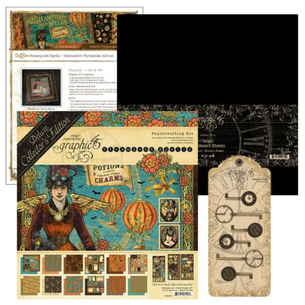 Graphic 45 Steampunk Spells - Interactive Pyramidal Album