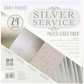 Tonic Craft Perfect Silver Service Paquete de tarjetas mixtas de 6 x 6