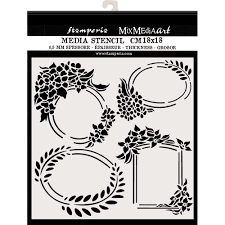 Stamperia dikke stencil Hortensia-frames