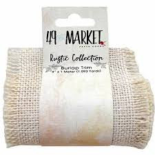49 and Market Burlap Ribbon Roll Cream