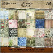 Tim Holtz Idea-ology 8 x 8 Paper Pad Paper Stash Etcetera