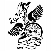 Stamperia Thick Stencil Pendulum Clock with Wings