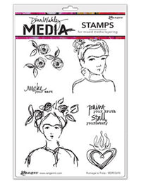 Ranger Mixed Media Layering Stamps - Homage to Frida