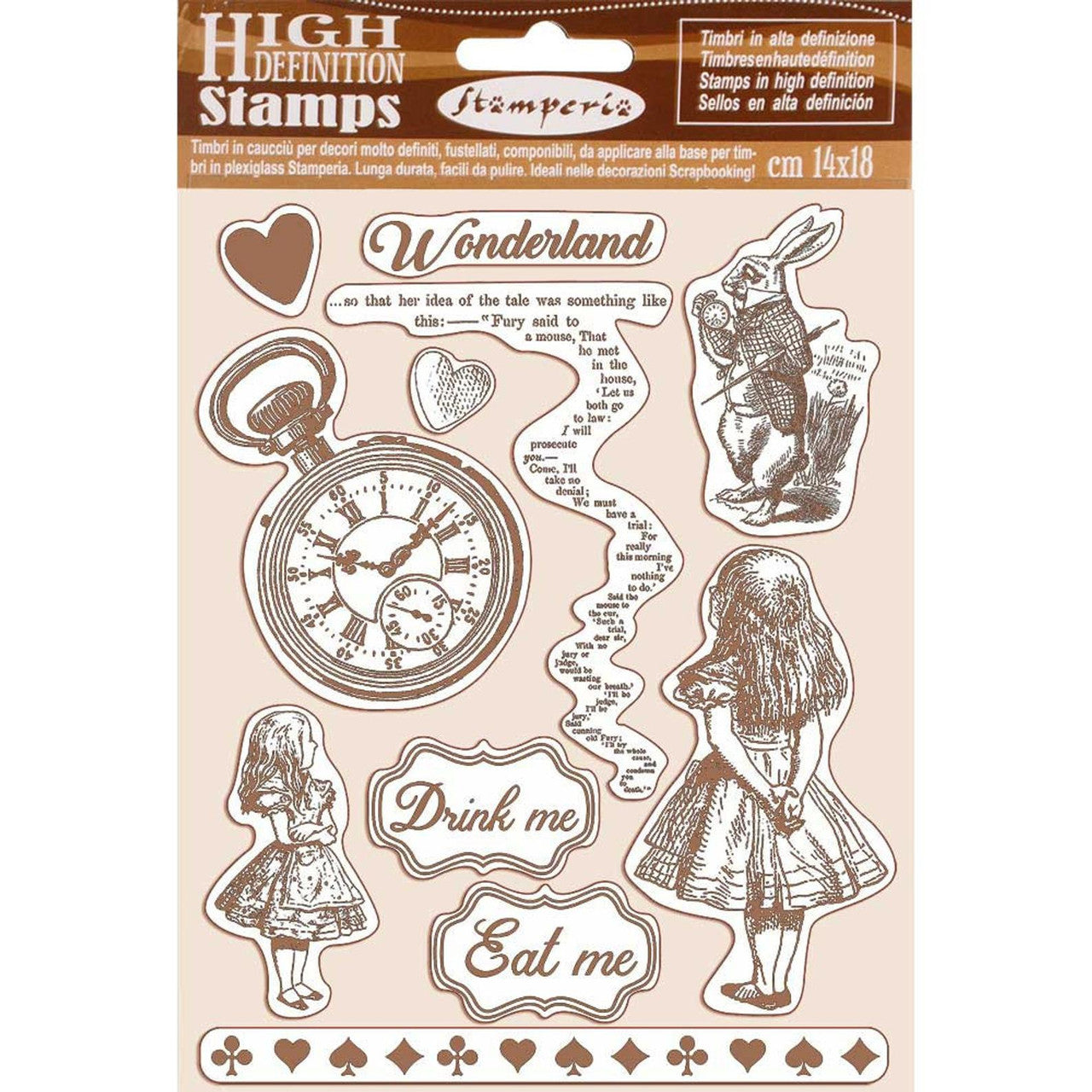 Stamperia High Definition Stamps Alice Drink and Eat