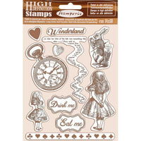 Stamperia High Definition Stamps Alice Drink and Eat