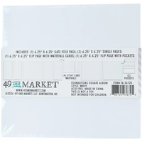 49 & Market Foundations Essential Square Album - White (w/pages)