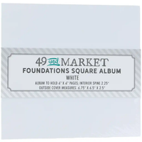 49 & Market Foundations Essential Square Album - White (w/pages)