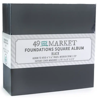 49 & Market Foundations Essential Square Album - Black (w/pages)