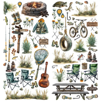 49 & Market Campfire Memories Laser Cut Fishing Elements
