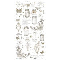 49 & Market The Quiet Observer 6 x 12 Essential Rub-on Transfer Set