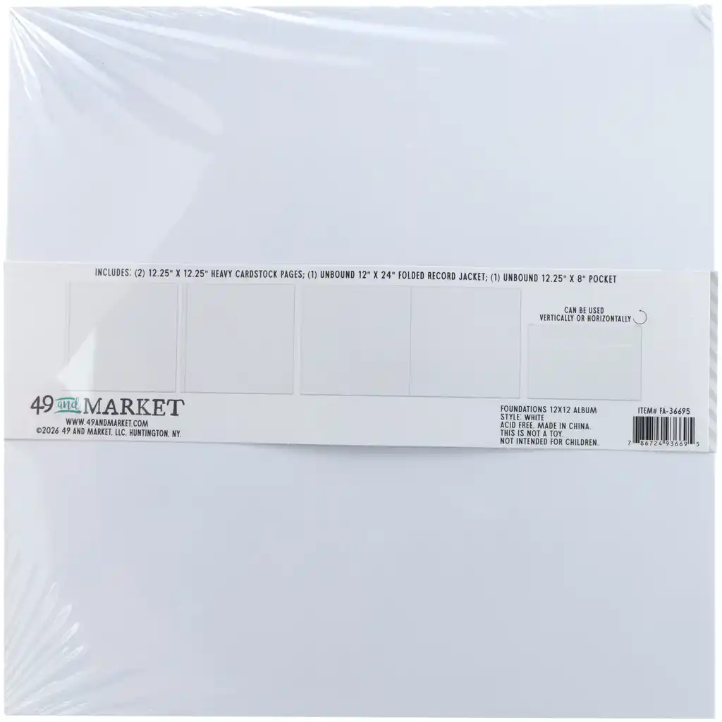 49 & Market Foundations Essential 12 x 12 Album - Kraft (w/pages)