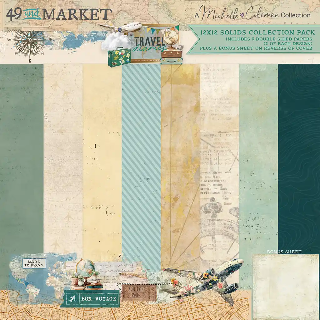 49 & Market Travel Diaries 12x12 Solids Collection Pack