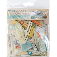 49 & Market Travel Diaries Chipboard Elements