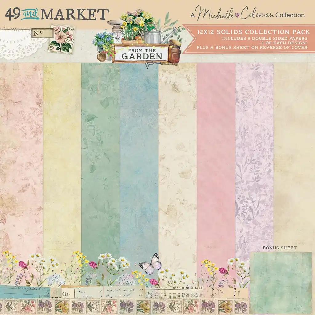 49 & Market From The Garden 12x12 Solids Collection Pack