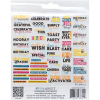 49 & Market Glimmer and Glee Chipboard Sentiments
