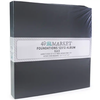 49 & Market Foundations Essential 12 x 12 Album - Black (w/pages)