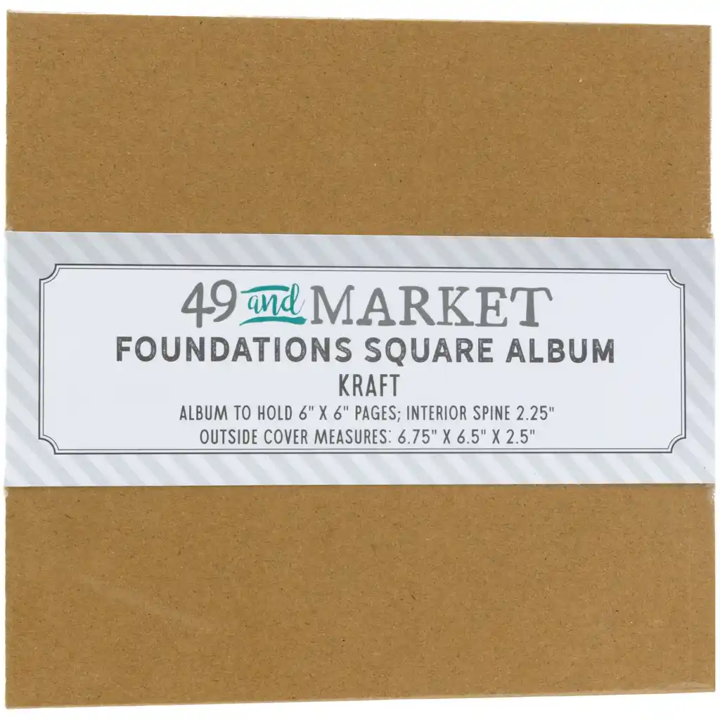 49 & Market Foundations Essential Square Album - Kraft (w/pages)