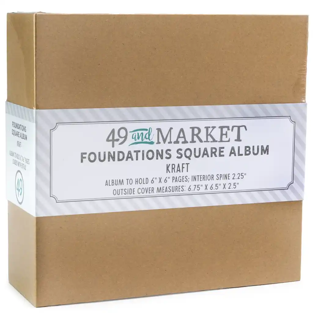49 & Market Foundations Essential Square Album - Kraft (w/pages)