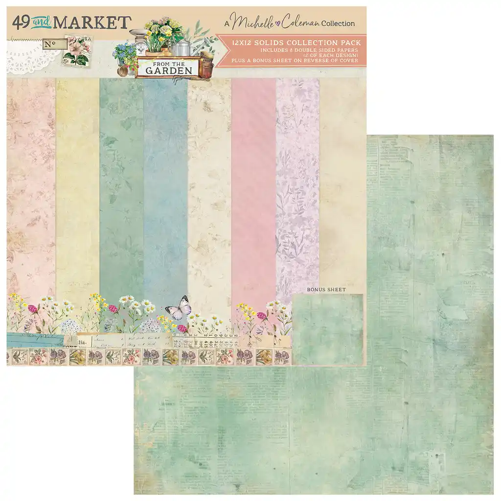49 & Market From The Garden 12x12 Solids Collection Pack