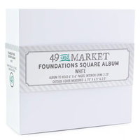 49 & Market Foundations Essential Square Album - White (w/pages)