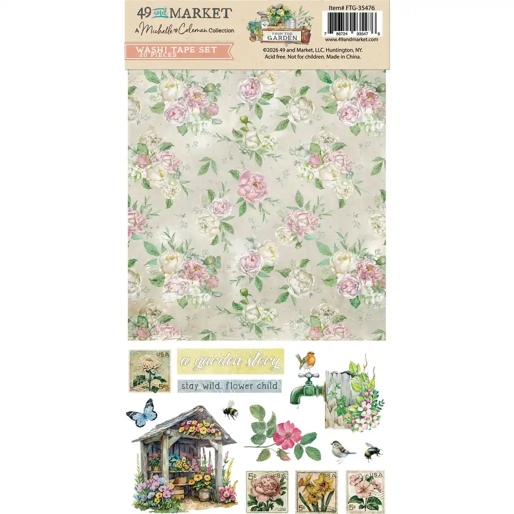 49 & Market From The Garden Washi Tape Sheet Set