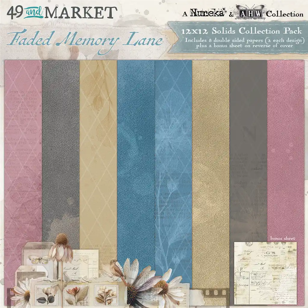 49 & Market Faded Memory Lane 12x12 Solids Collection Pack