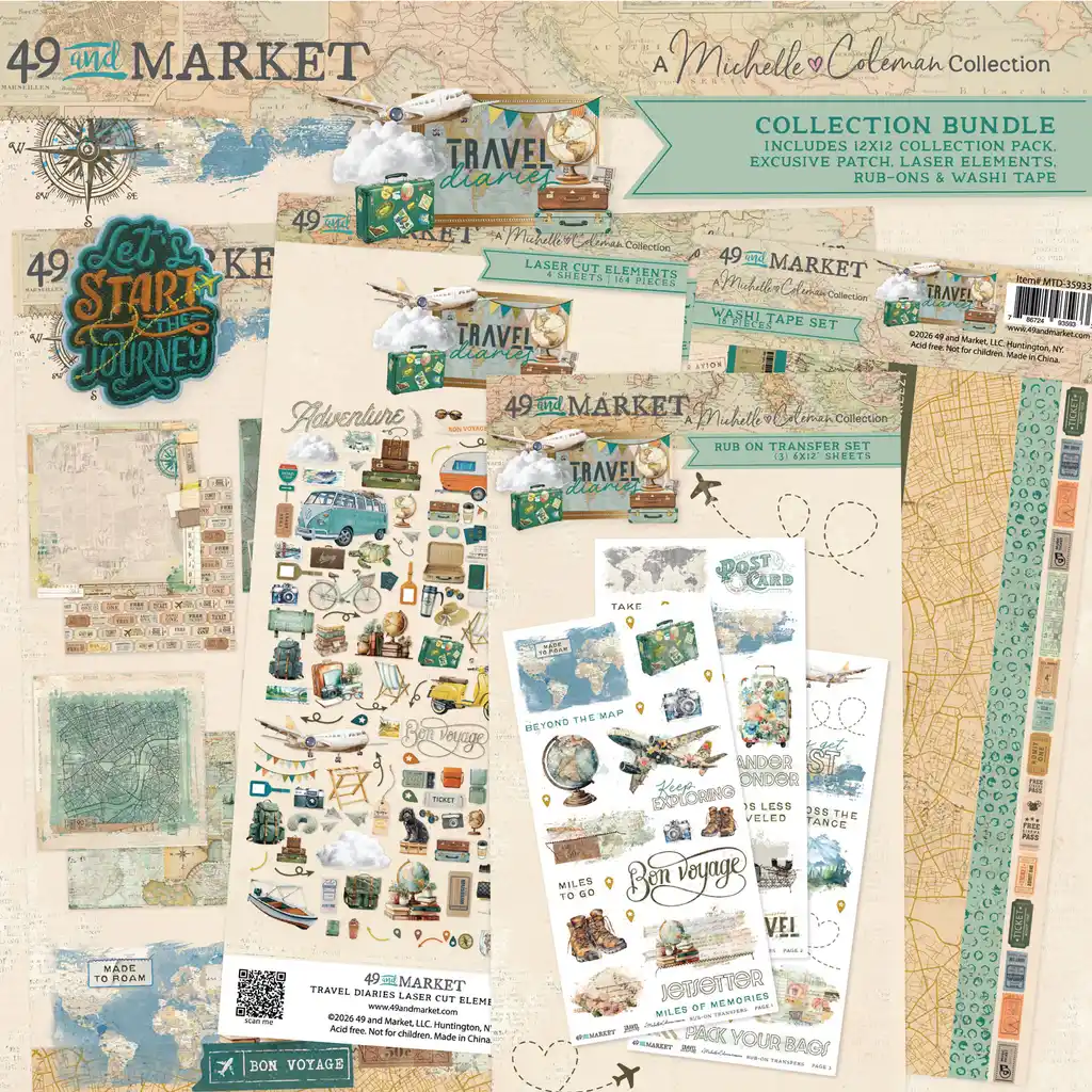 49 & Market Travel Diaries Collection Bundle w/Patch