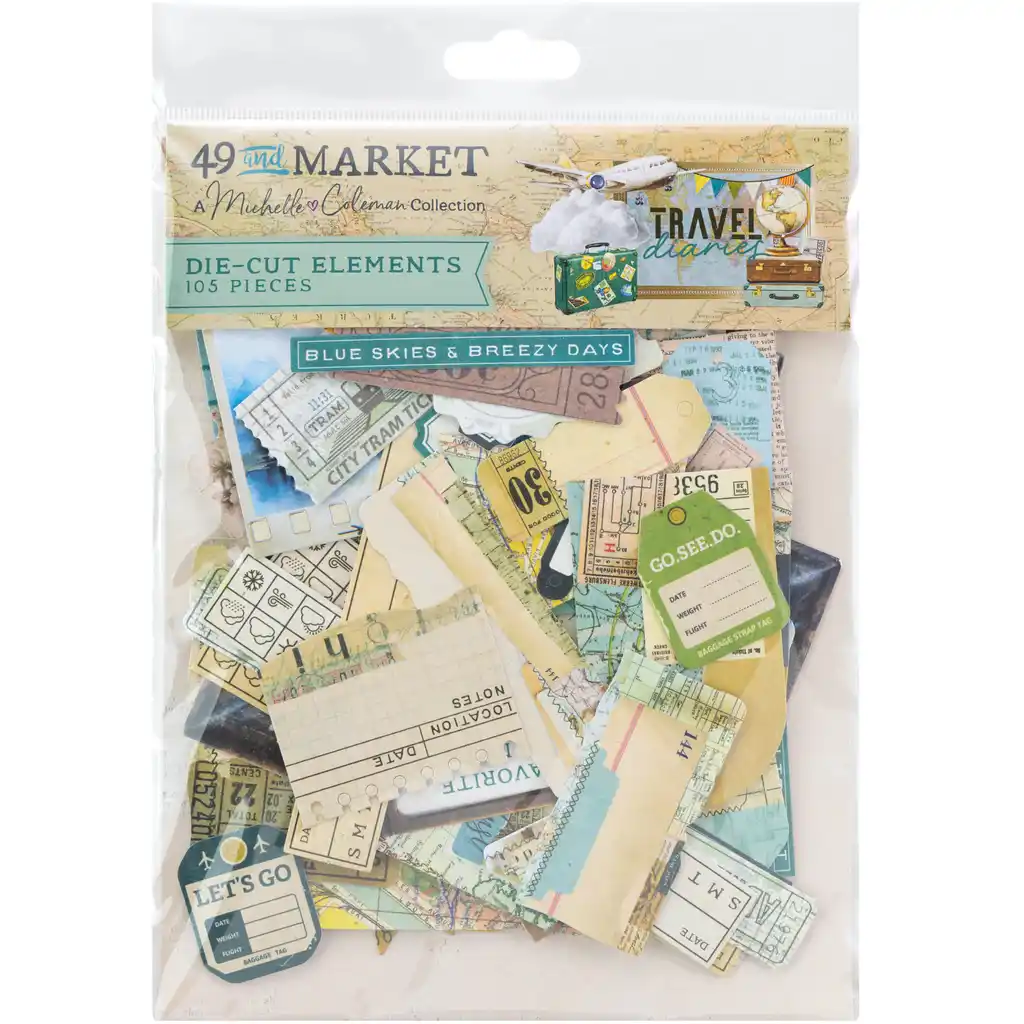 49 & Market Travel Diaries Die-Cut Elements