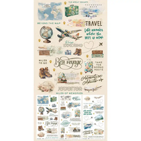 49 & Market Travel Diaries 6 x 12 Rub-On Transfer Set