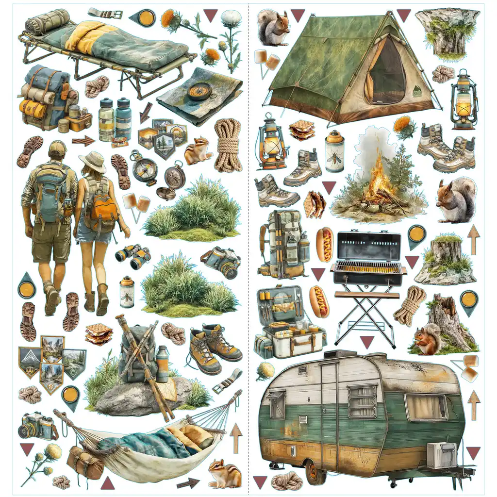 49 & Market Campfire Memories Laser Cut Camping Elements