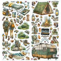 49 & Market Campfire Memories Laser Cut Camping Elements