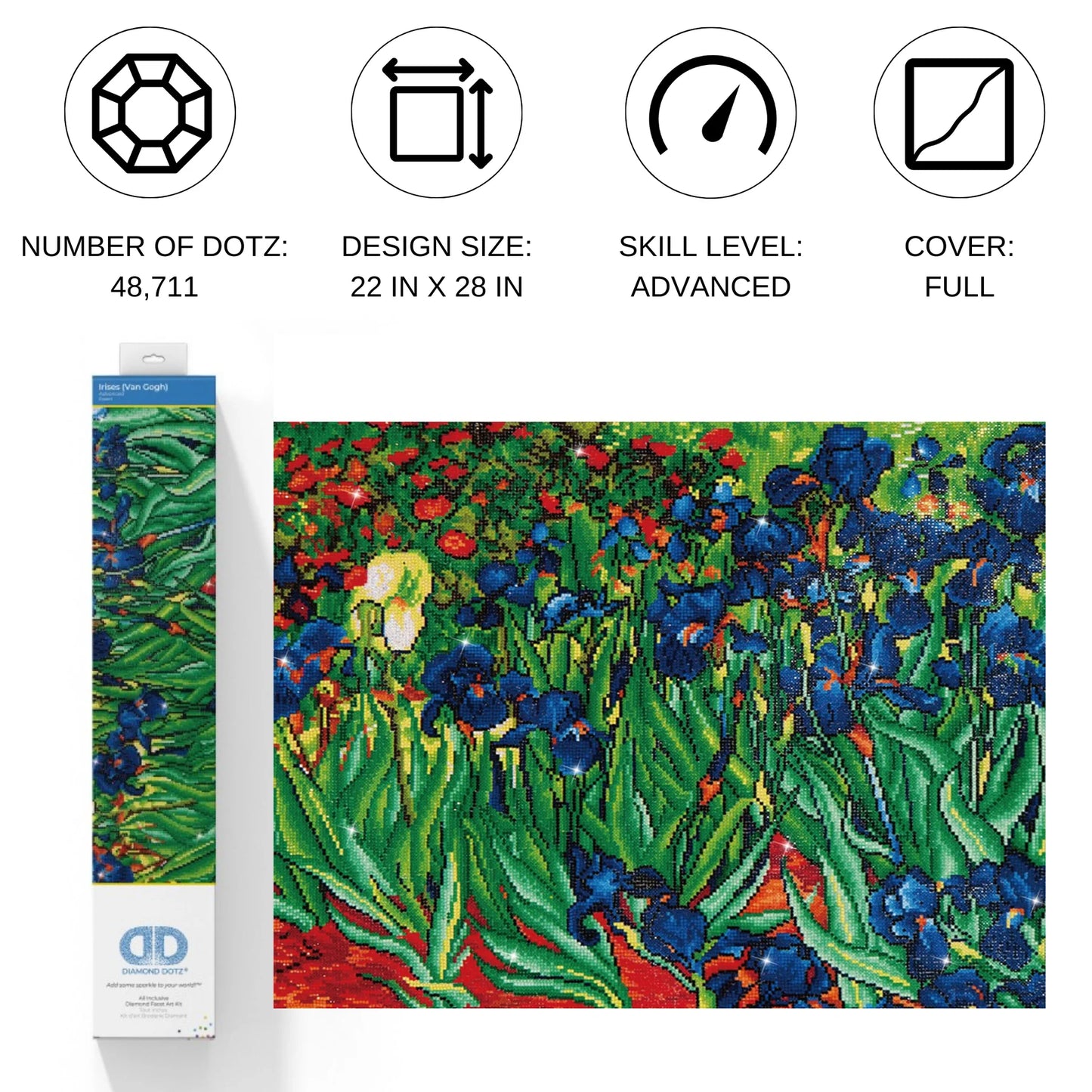 Diamond Dotz Irises (Van Gogh)