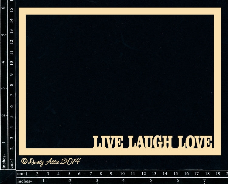 Marco de aglomerado Dusty Attic Live Laugh Love