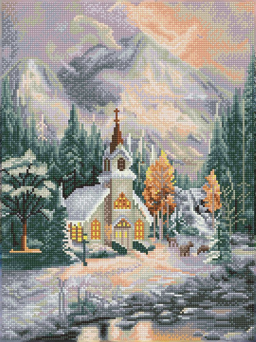 Diamond Dotz Thomas Kinkade Deer Creek-kapel