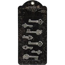 Graphic 45 Shabby Chic Ornate Metal Keys - Kreative Kreations