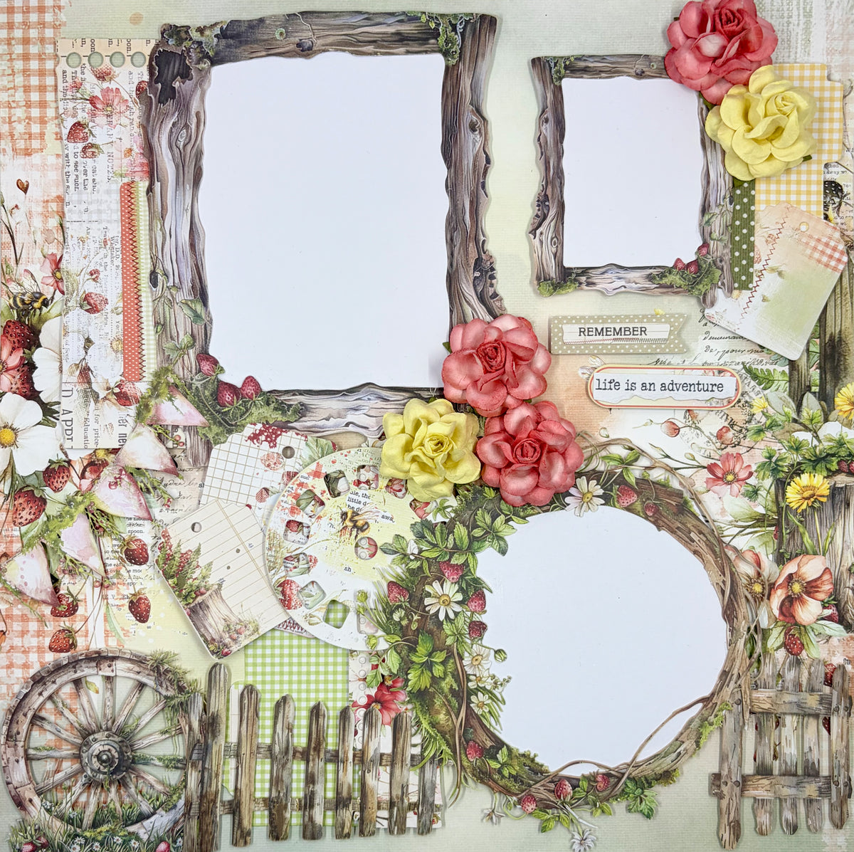 Strawberry Summer left 12x12 page