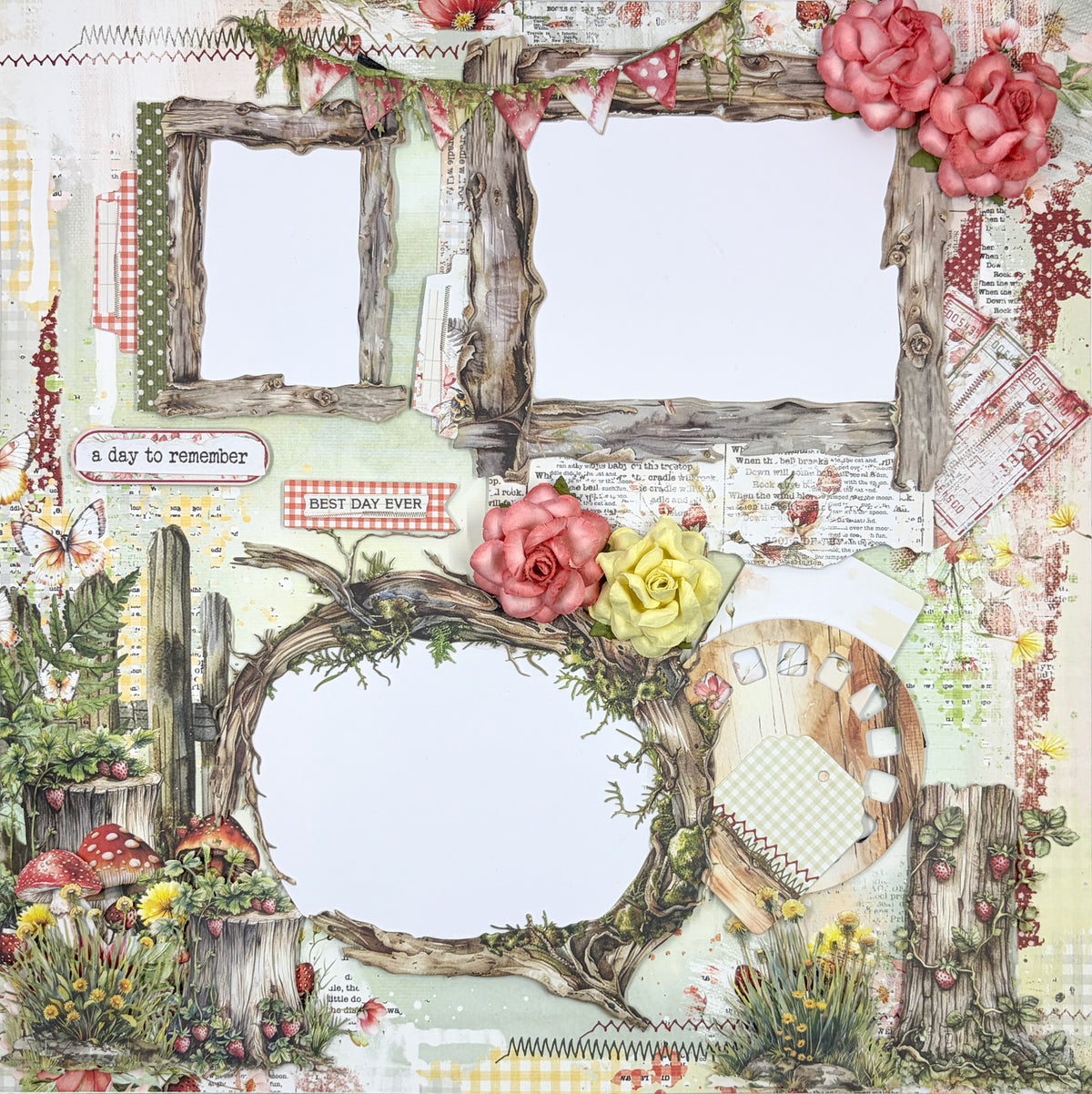 Strawberry Summer right 12x12 page
