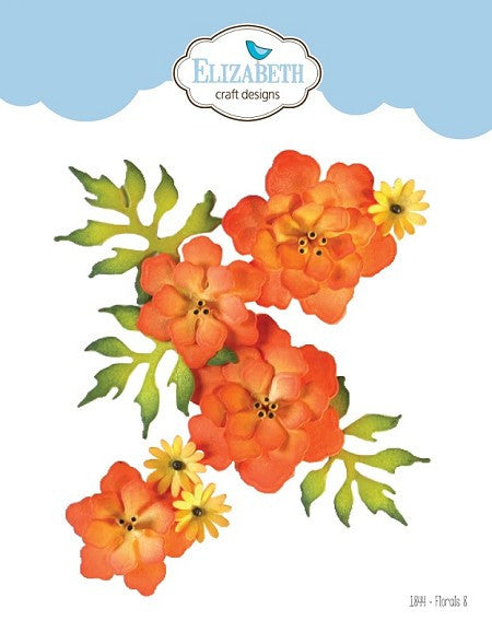 Juego de 8 troqueles florales Elizabeth Craft