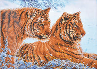 Diamond Dotz Tigers in the Snow